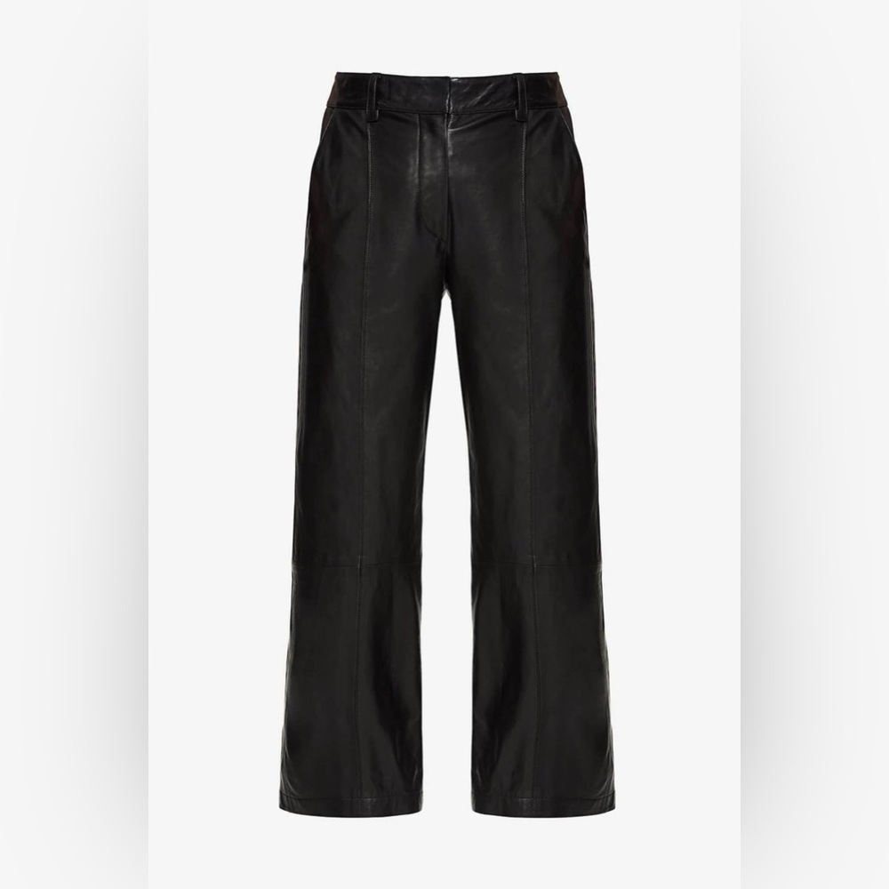 Anine Bing Leah Black Leather Pants
